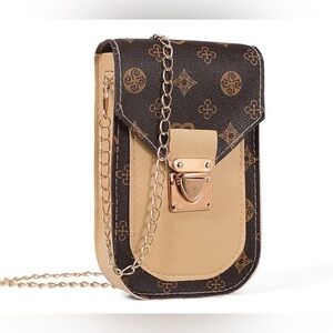 DESIGNER Chain Crossbody Bag Cell Phone Purse Shoulder Bag Daily Travel Leather